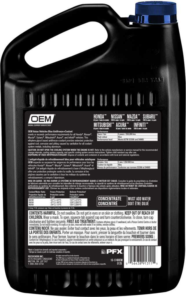 Antifreeze + Coolant BLUE  Asian Vehicles