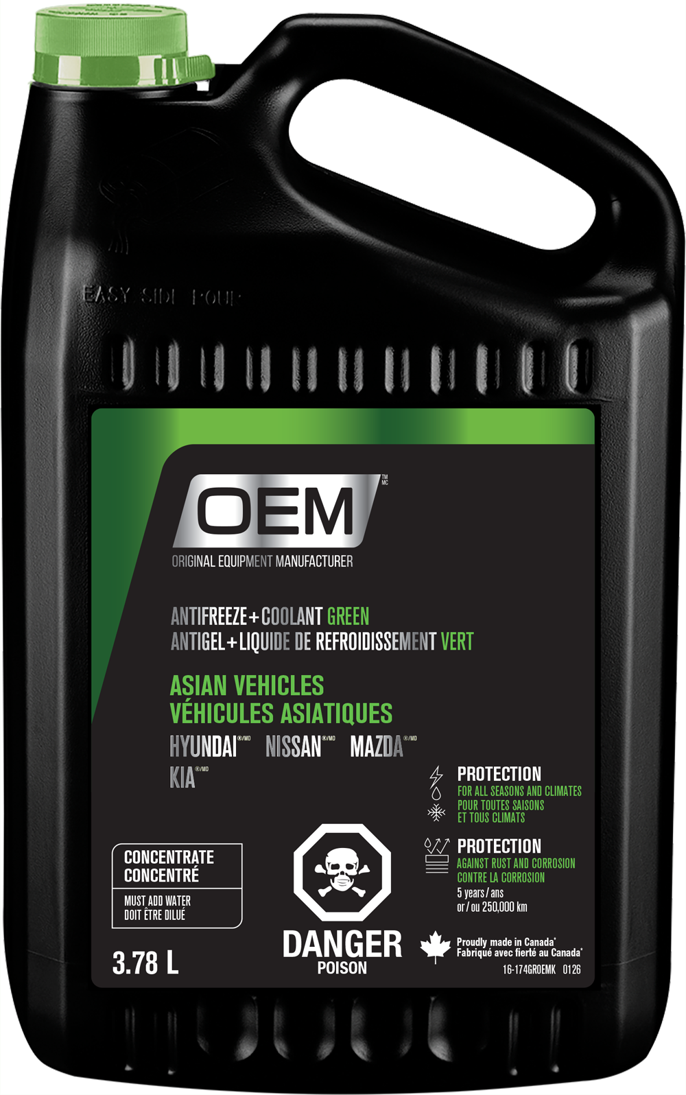 Antifreeze + Coolant Green  Asian Vehicles