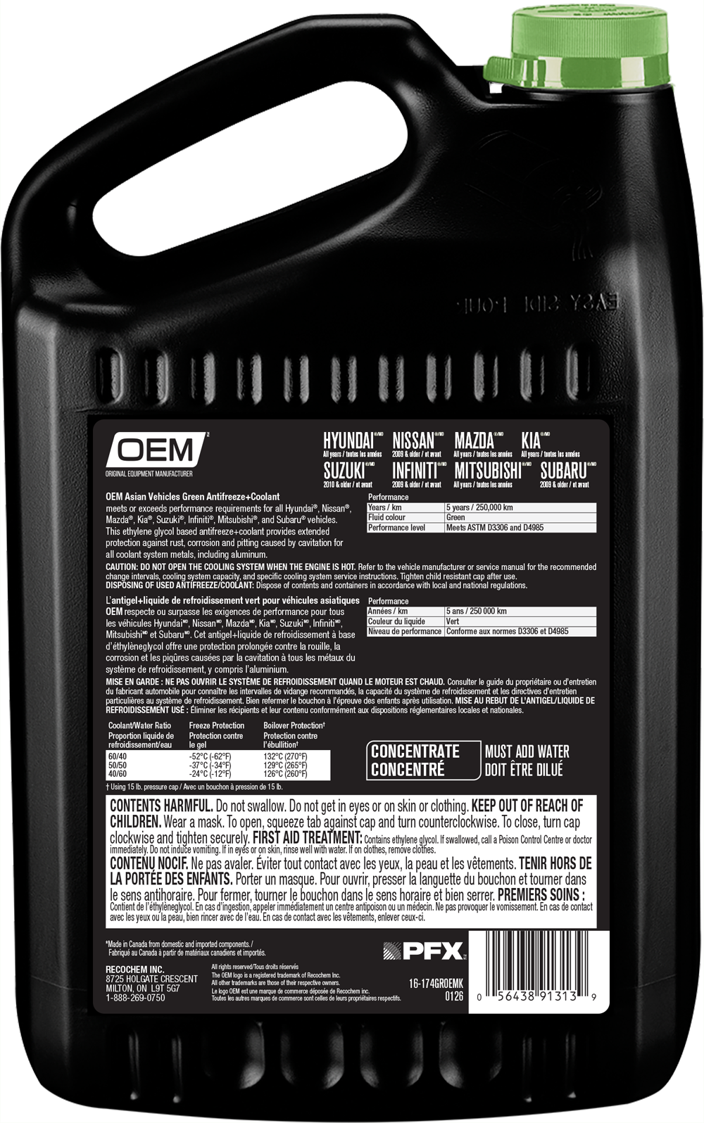 Antifreeze + Coolant Green  Asian Vehicles