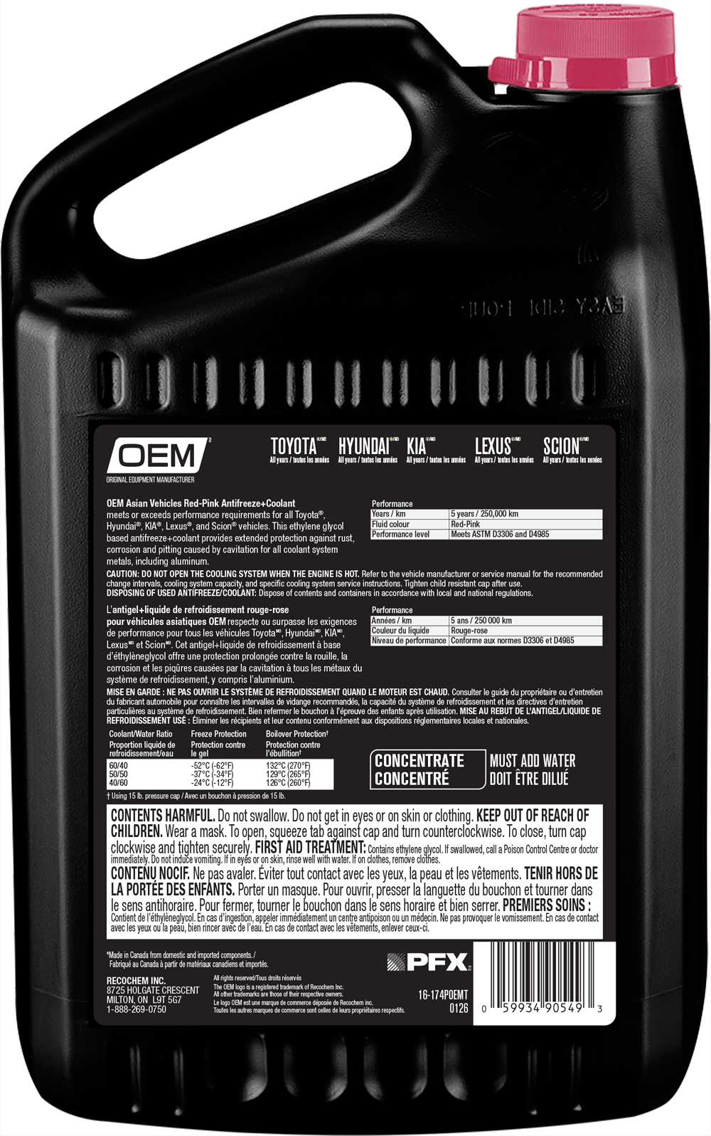 Antifreeze + Coolant PINK  Asian Vehicles