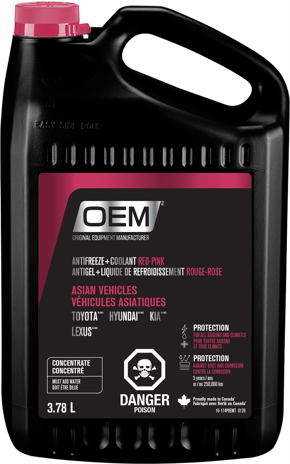 Antifreeze + Coolant PINK  Asian Vehicles
