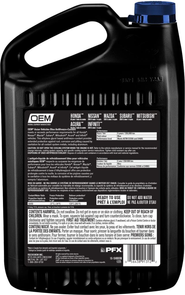 Antifreeze + Coolant BLUE  Asian Vehicles