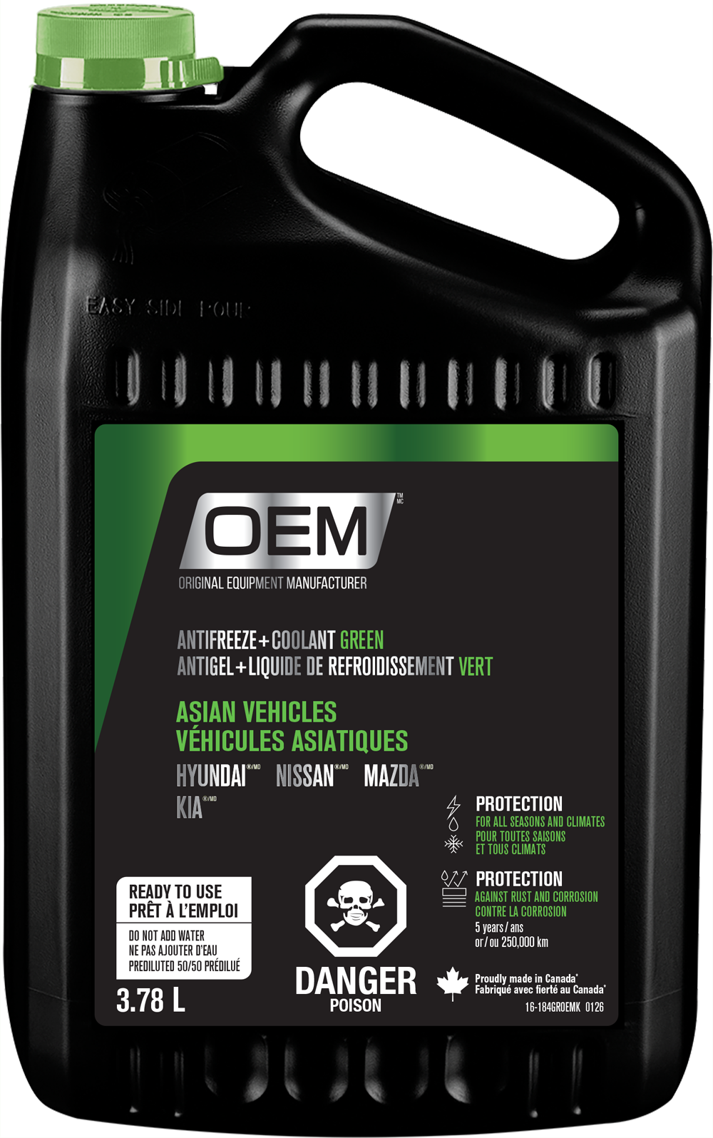 Antifreeze + Coolant Green  Asian Vehicles