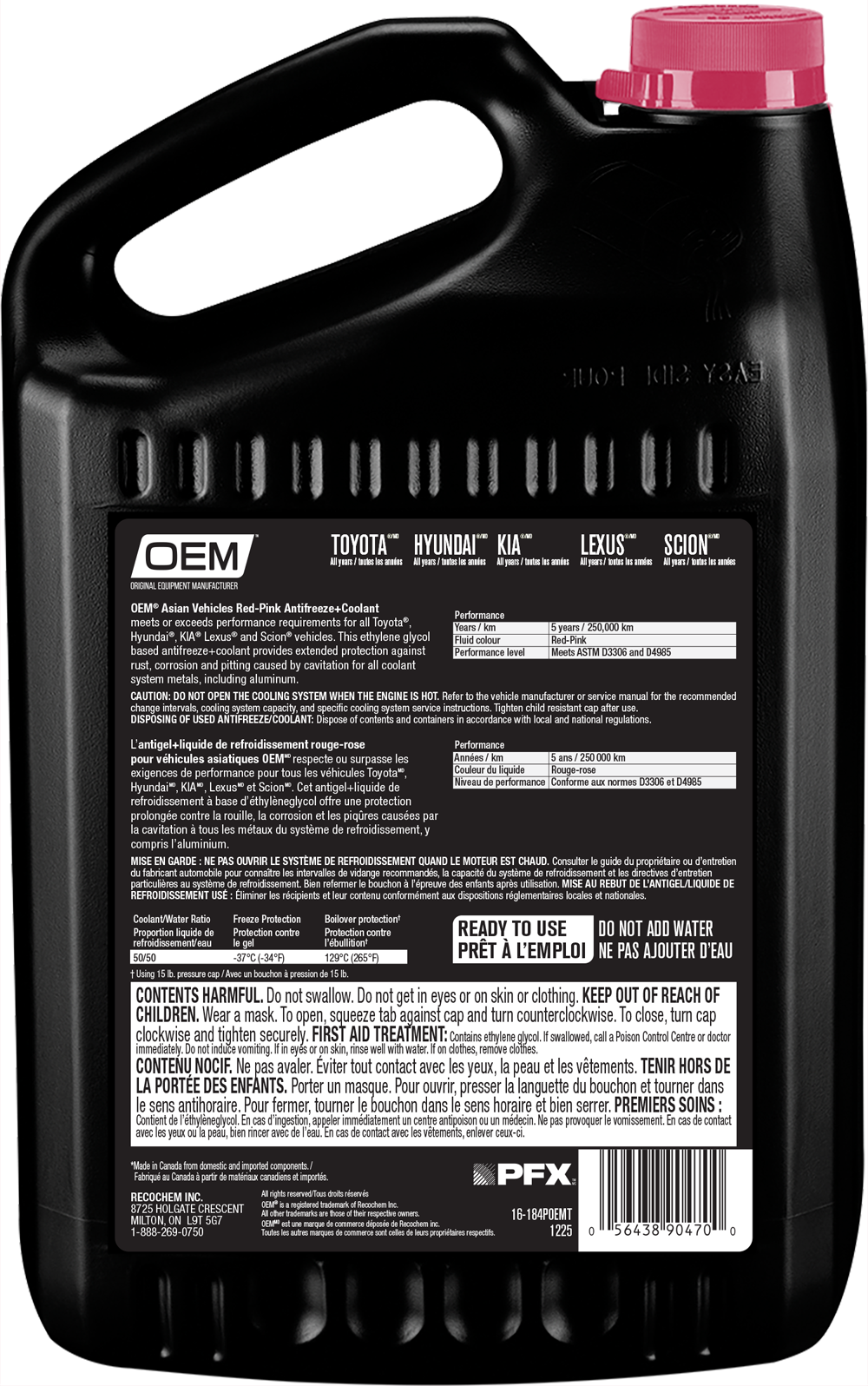 Antifreeze + Coolant PINK  Asian Vehicles
