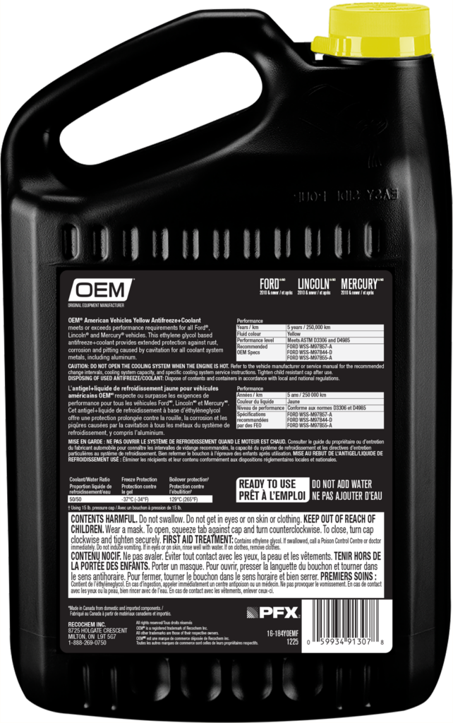 Antifreeze + Coolant Yellow American Vehicles