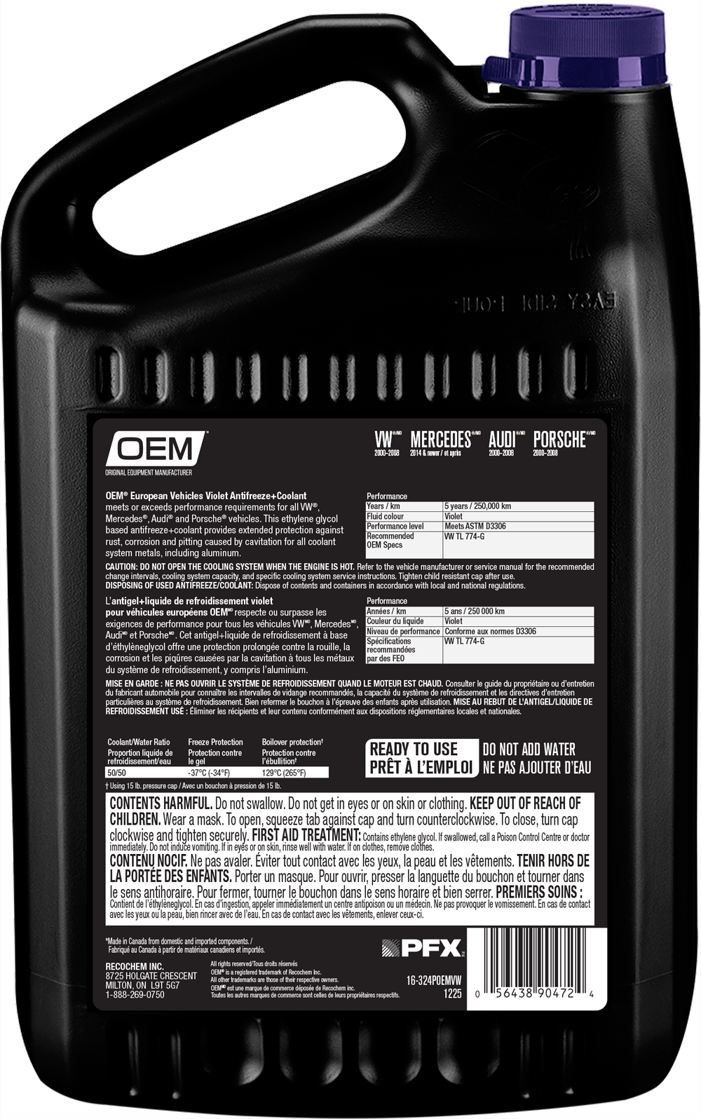 Antifreeze + Coolant Violet  European Vehicles