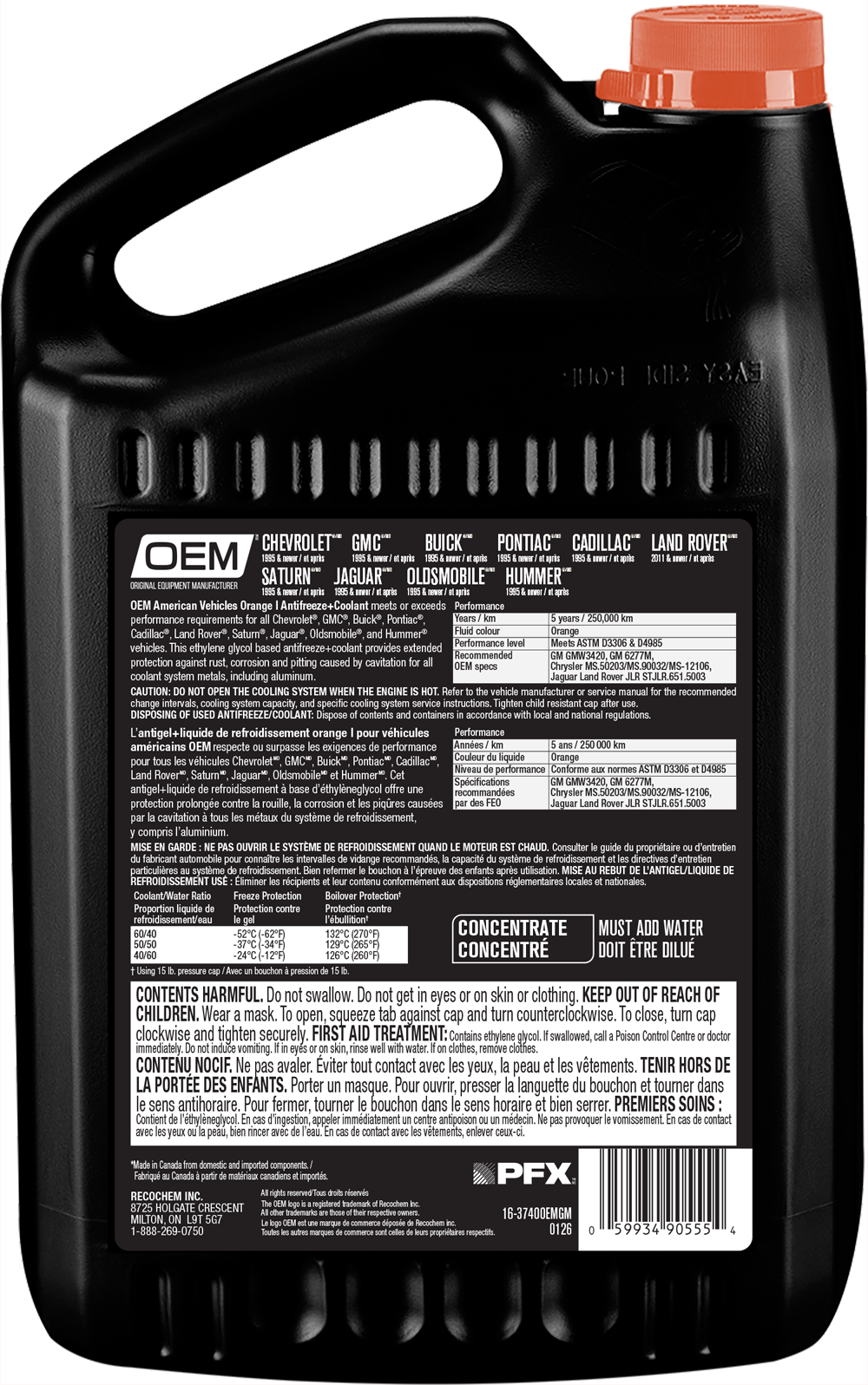 Antifreeze + Coolant ORANGE I  American Vehicles