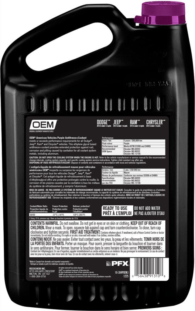 Antifreeze + Coolant Purple American Vehicles