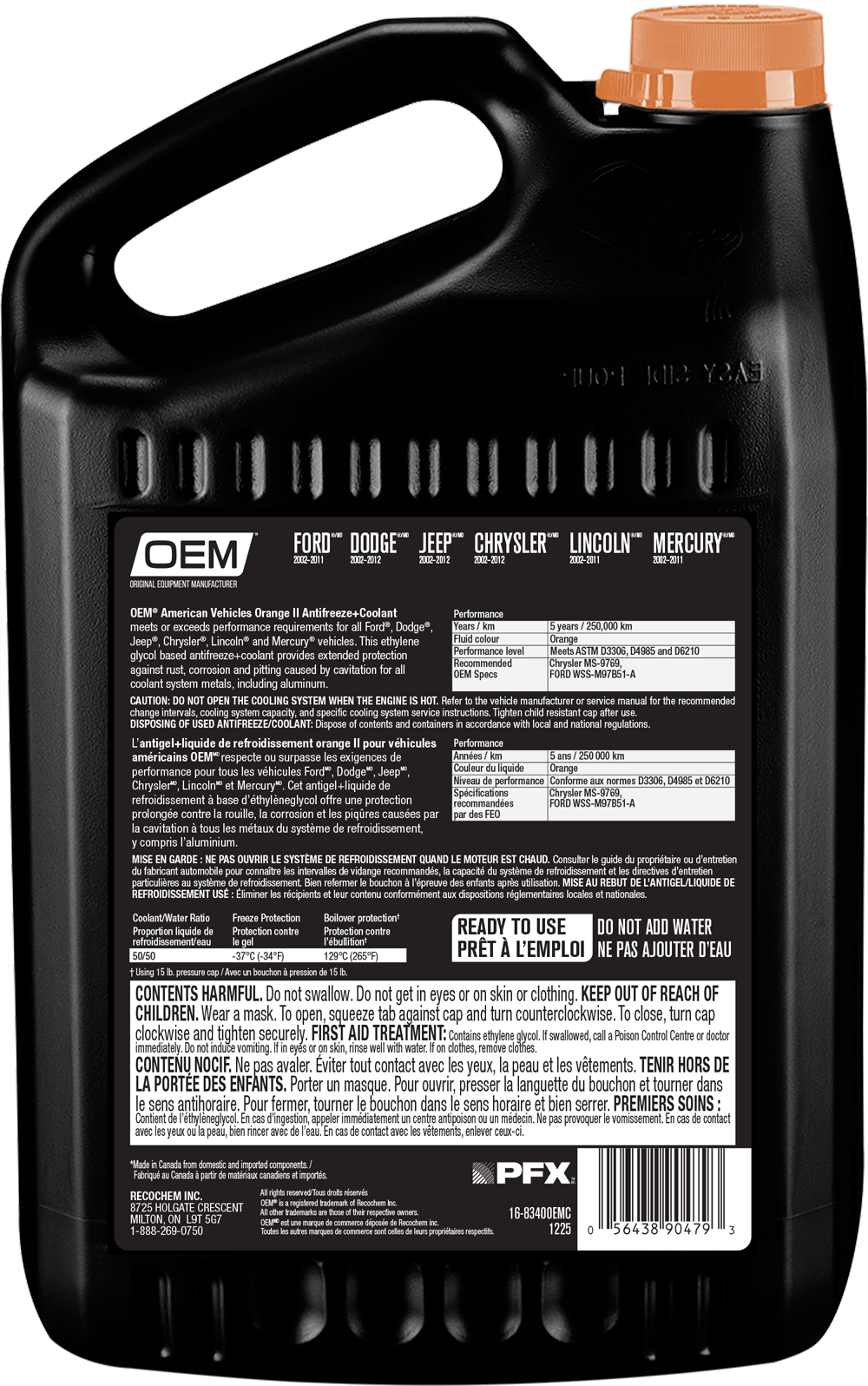 Antifreeze + Coolant ORANGE II American Vehicles