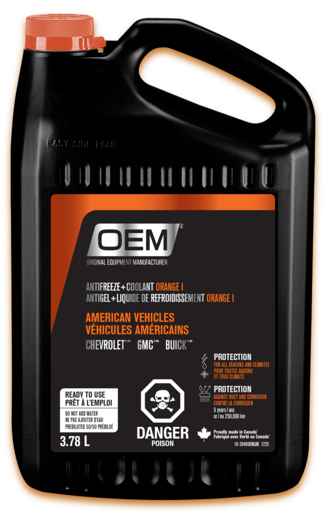 Antigel + liquide de refroidissement orange I  pour véhicules de fabrication américaine