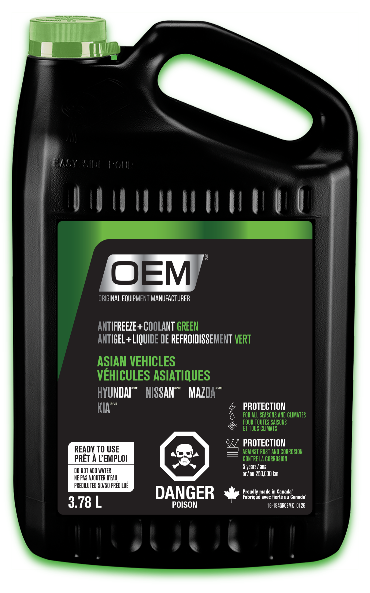 Antifreeze + Coolant Green  Asian Vehicles