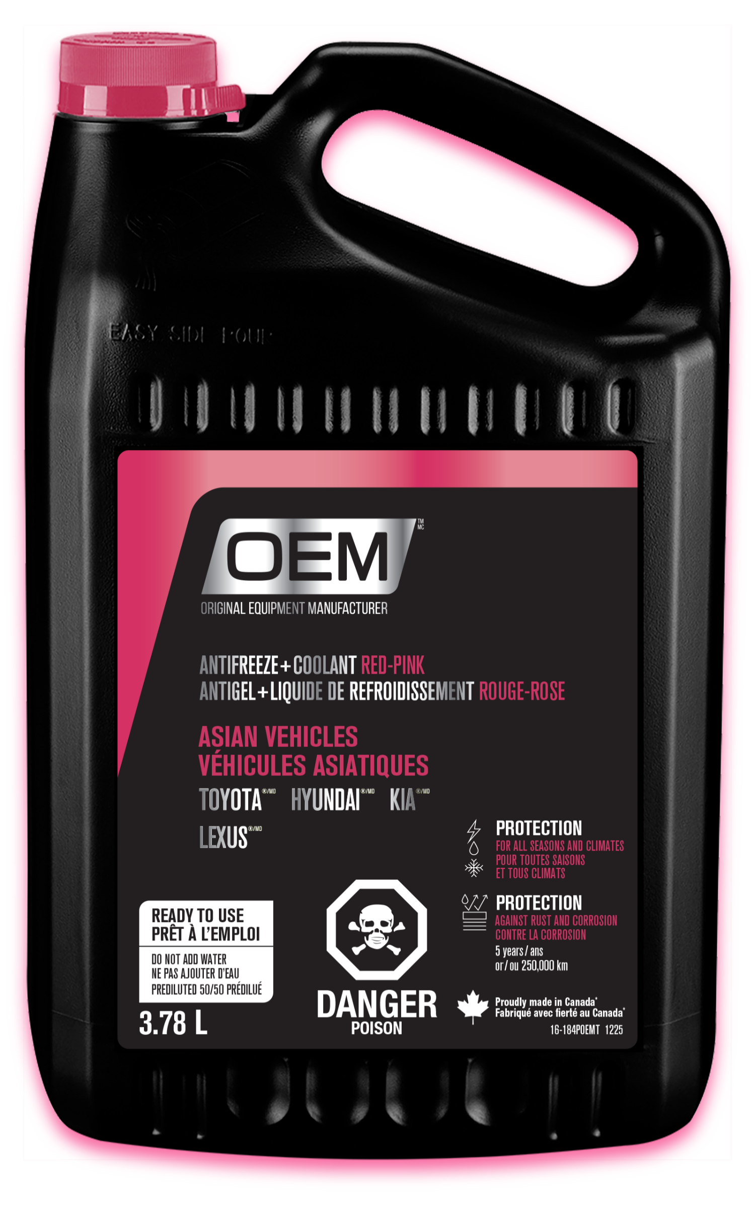 Antifreeze + Coolant PINK  Asian Vehicles