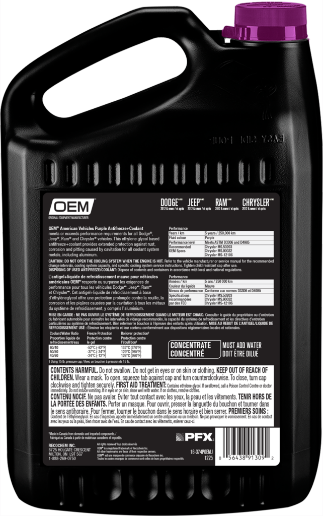 Antifreeze + Coolant Purple American Vehicles
