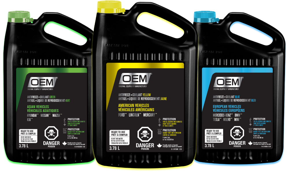 OEM Coolant and Antifreeze pack shots