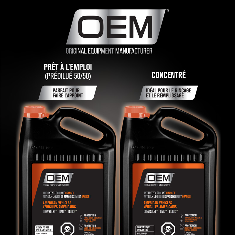 Antigel + liquide de refroidissement orange I  pour véhicules de fabrication américaine
