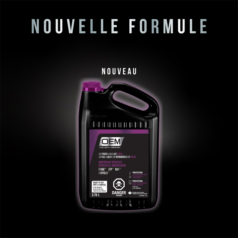 Antigel + liquide de refroidissement mauve pour véhicules de fabrication américaine
