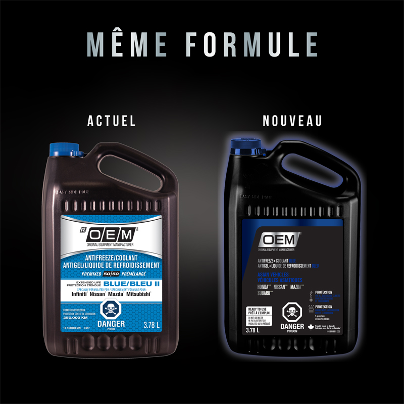 Antigel + liquide de refroidissement bleu  pour véhicules de fabrication asiatique