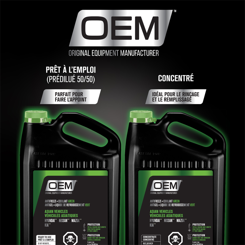 ANTIGEL + LIQUIDE DE REFROIDISSEMENT VERT   POUR VÉHICULES DE FABRICATION ASIATIQUE