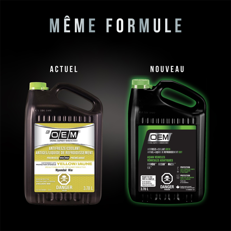ANTIGEL + LIQUIDE DE REFROIDISSEMENT VERT   POUR VÉHICULES DE FABRICATION ASIATIQUE