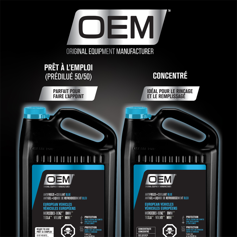 Antigel + liquide de refroidissement bleu  pour véhicules de fabrication européenne