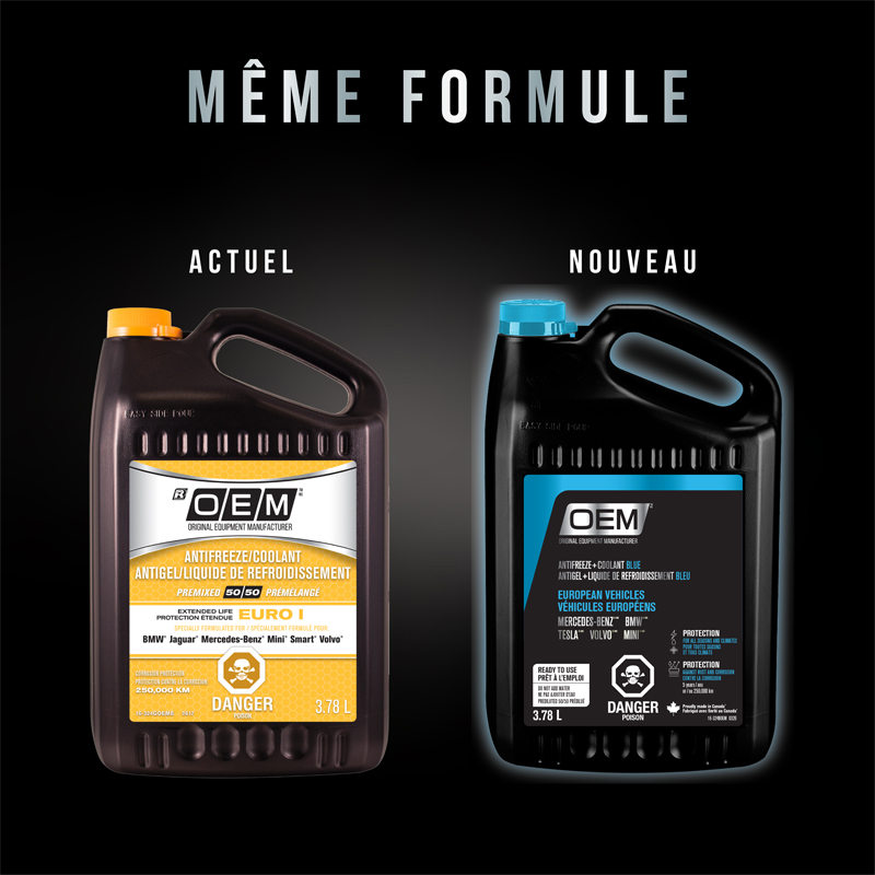 Antigel + liquide de refroidissement bleu  pour véhicules de fabrication européenne